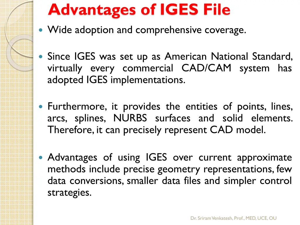 advantages of iges file