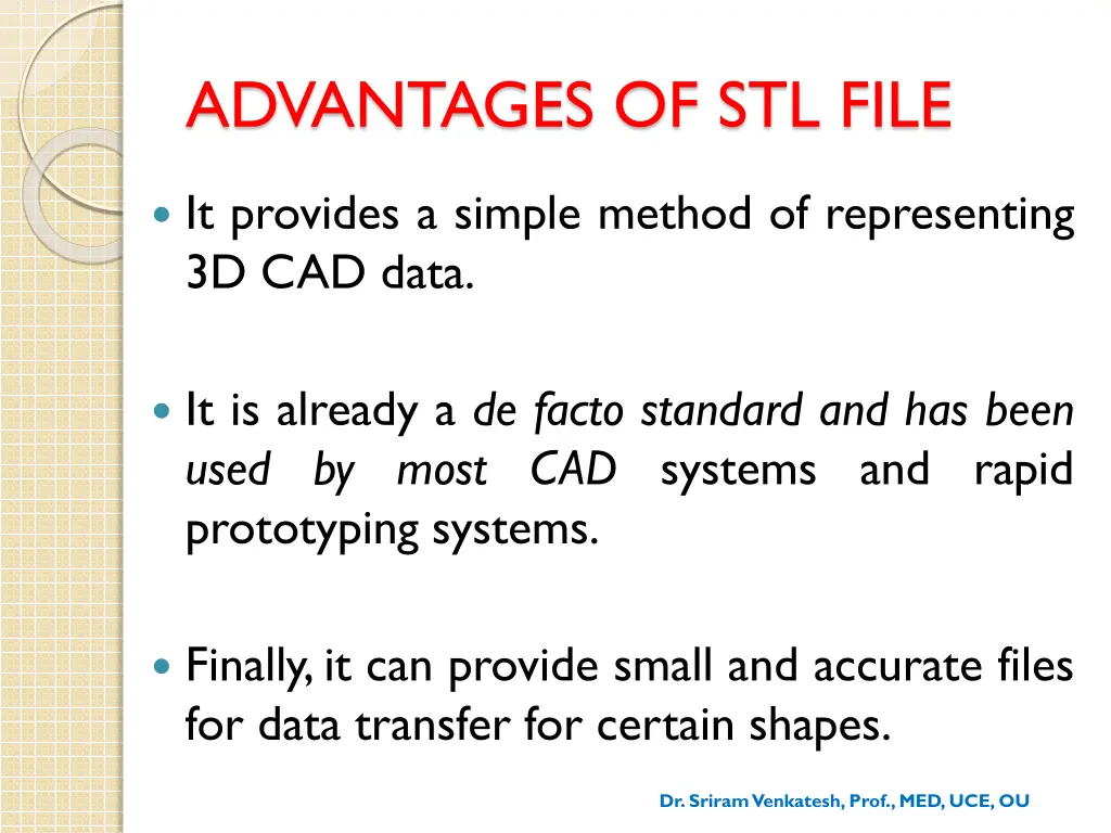 advantages of stl file