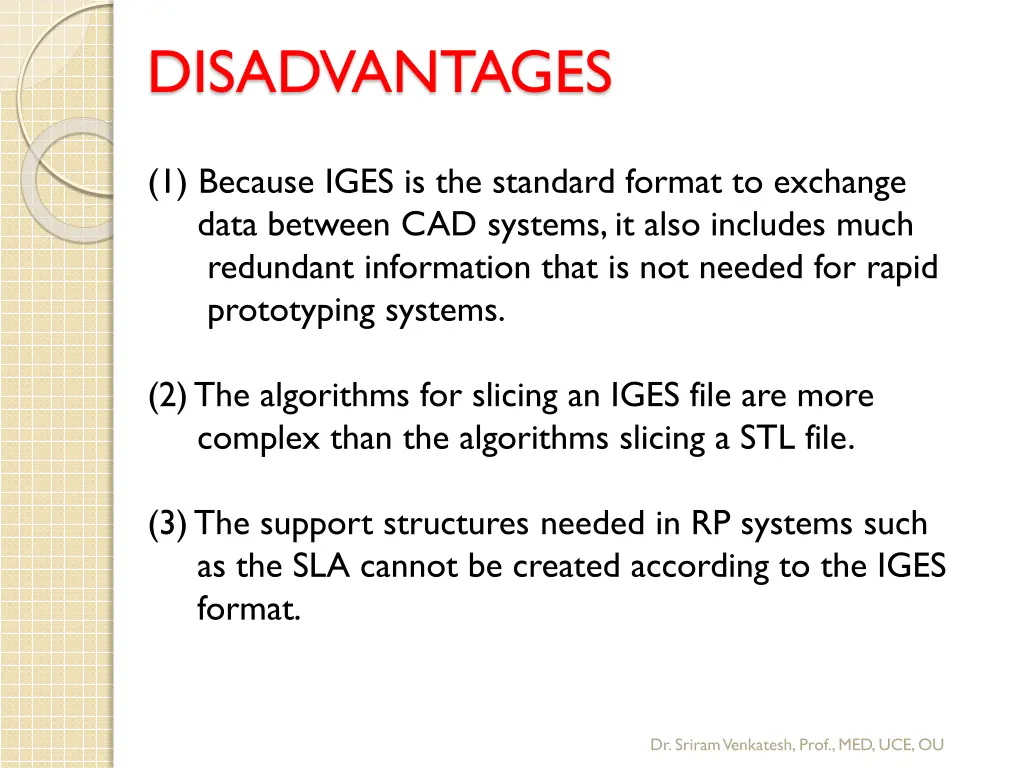 disadvantages