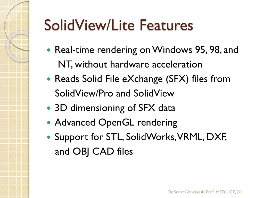 solidview lite features
