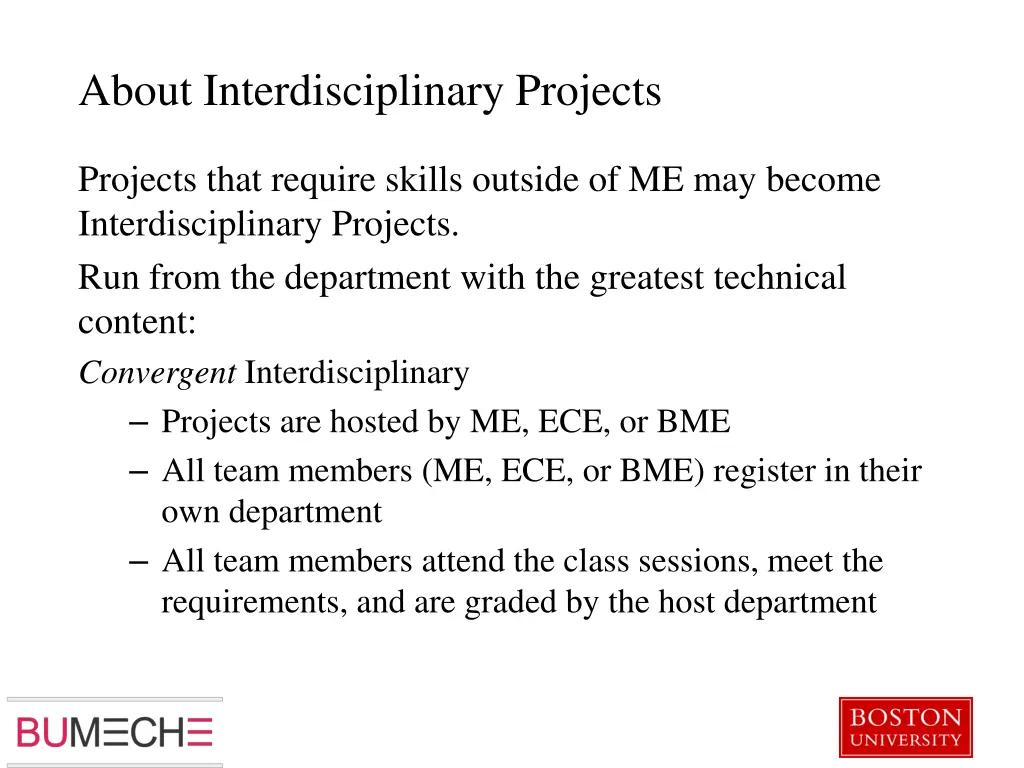 about interdisciplinary projects