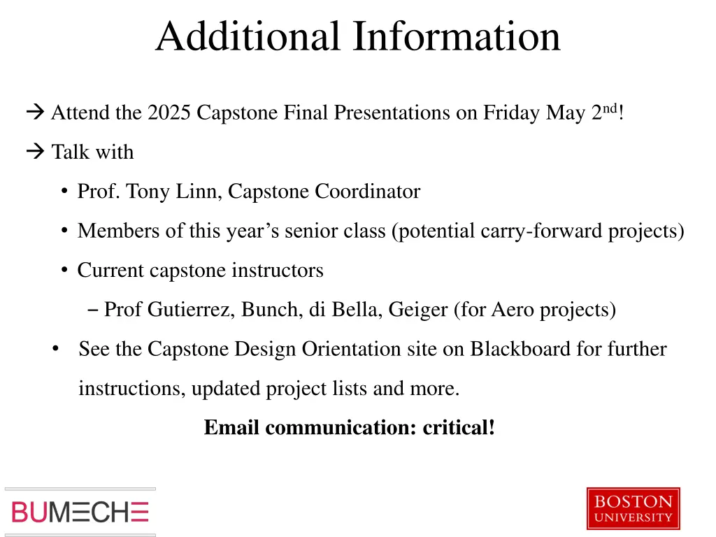 additional information