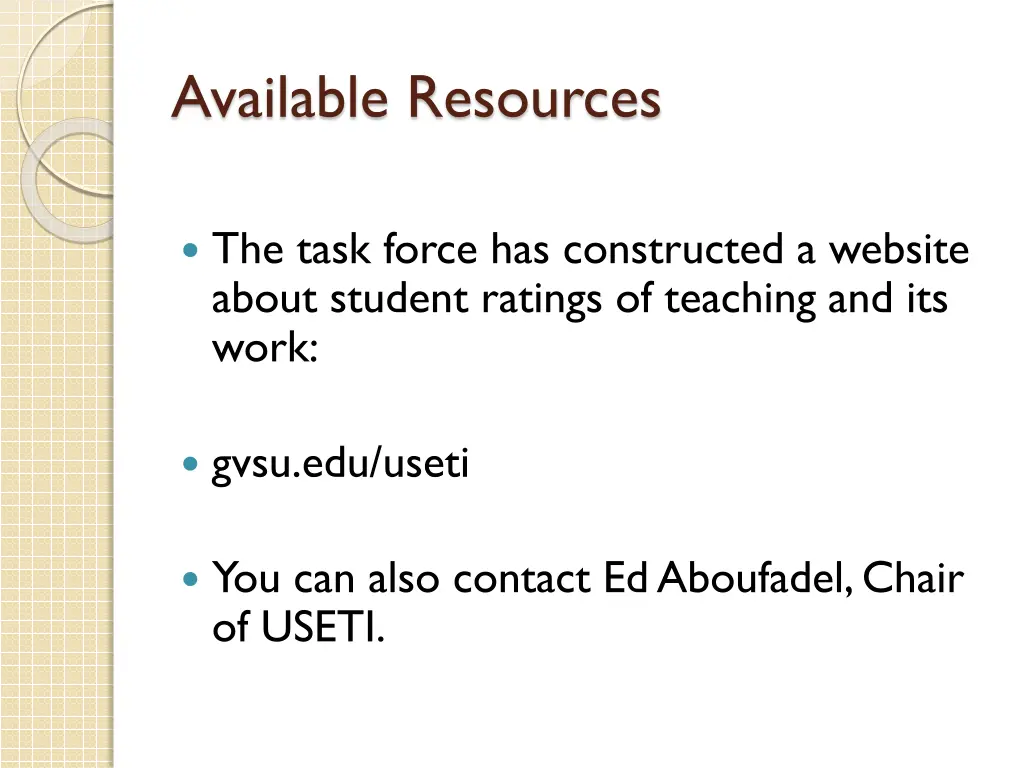 available resources