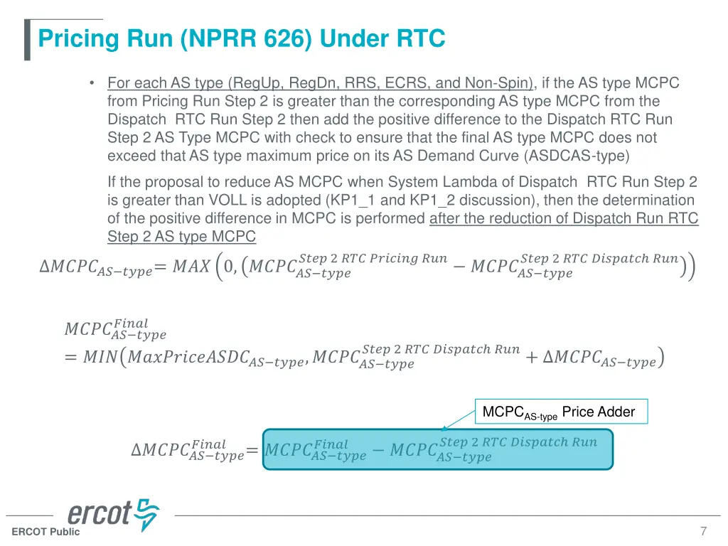 pricing run nprr 626 under rtc 3