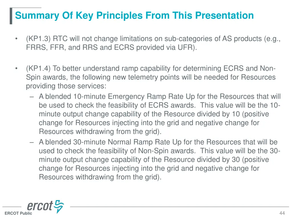 summary of key principles from this presentation 1