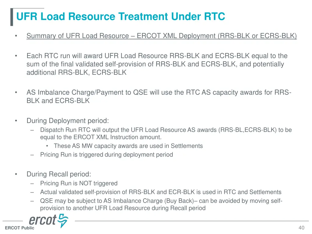 ufr load resource treatment under rtc 9