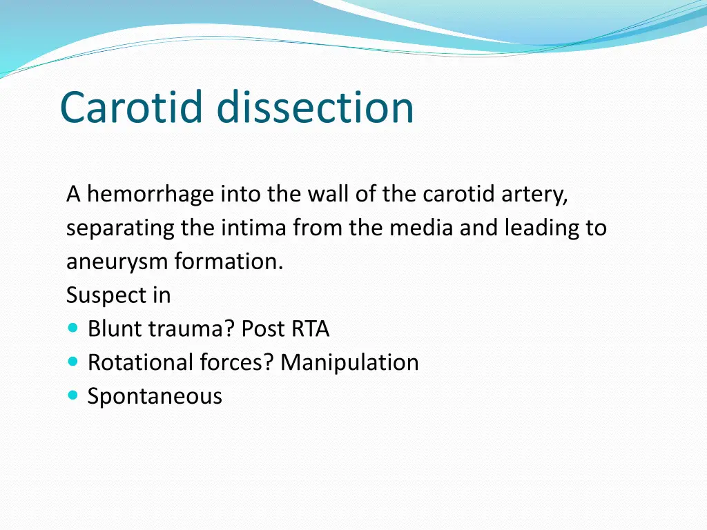 carotid dissection