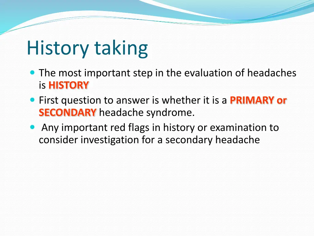 history taking