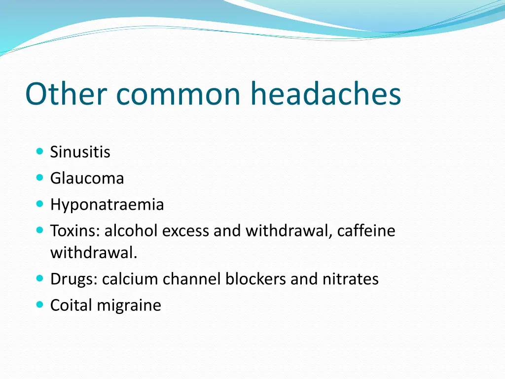 other common headaches