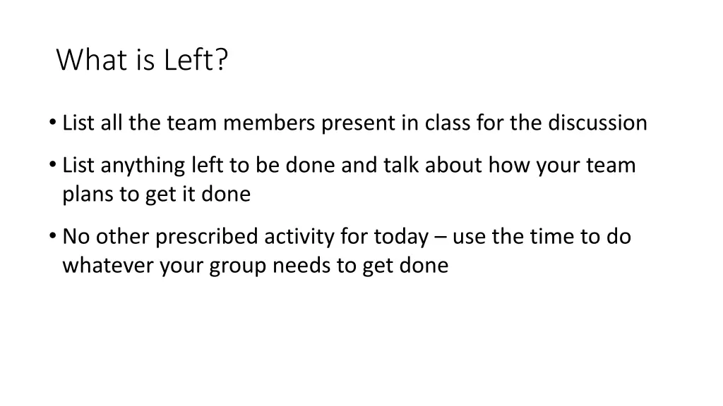 what is left