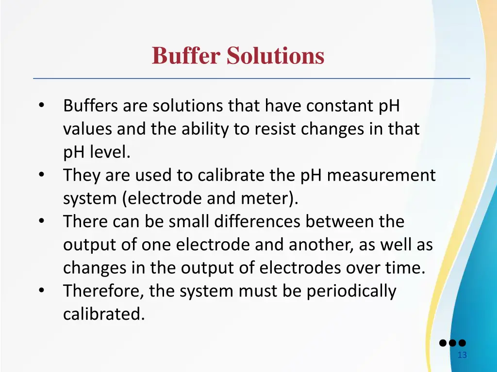 buffer solutions