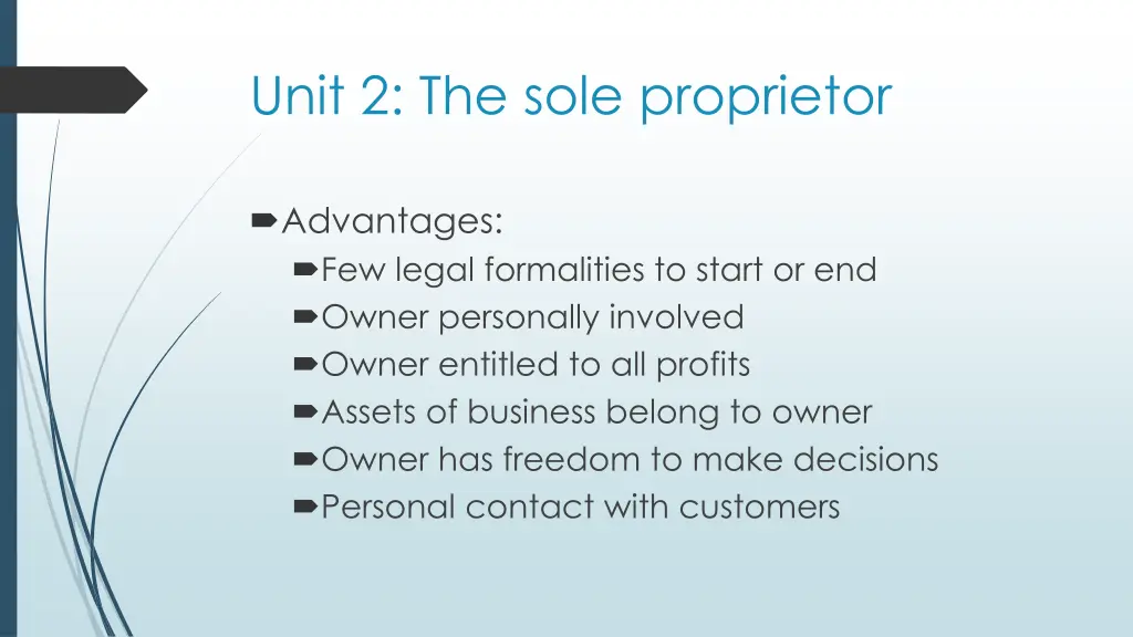 unit 2 the sole proprietor 3