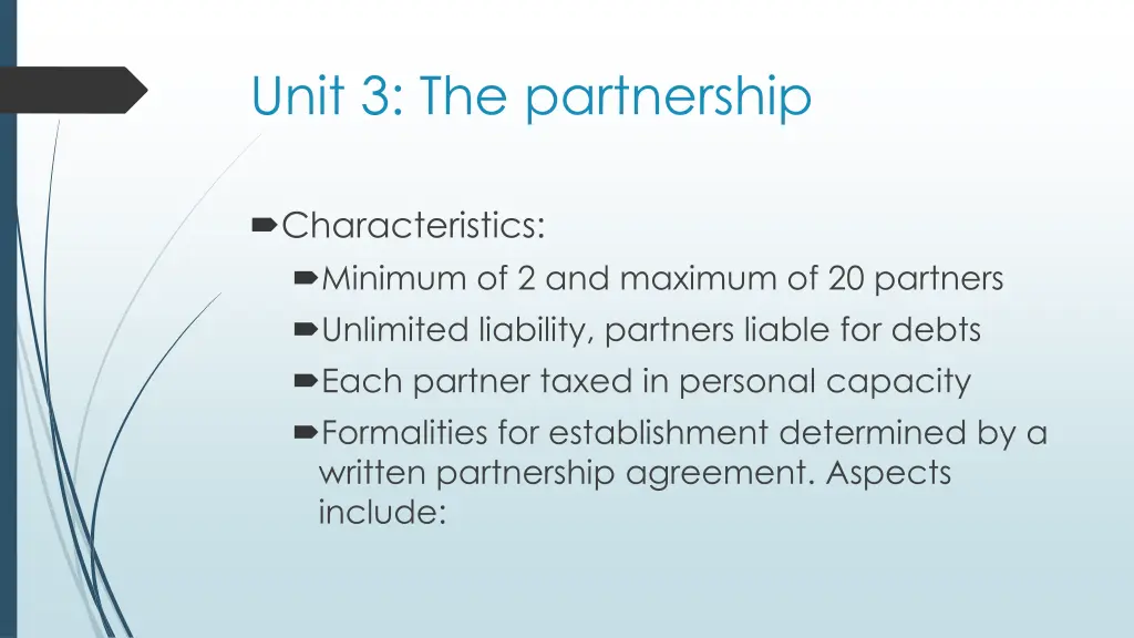 unit 3 the partnership 1