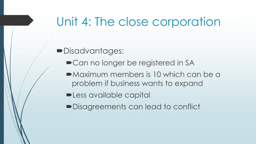 unit 4 the close corporation 3