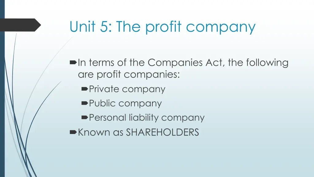 unit 5 the profit company 1