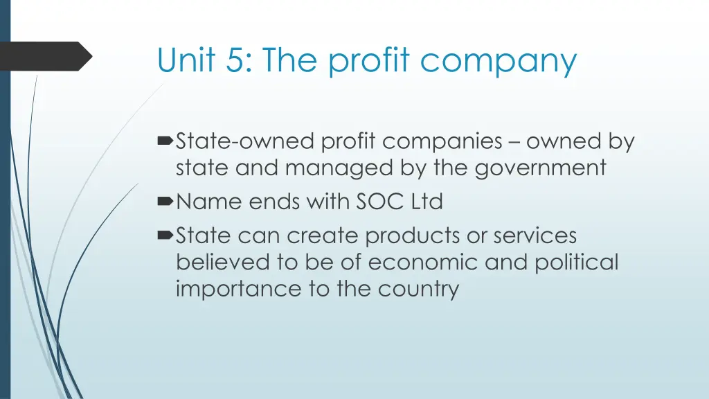 unit 5 the profit company 12