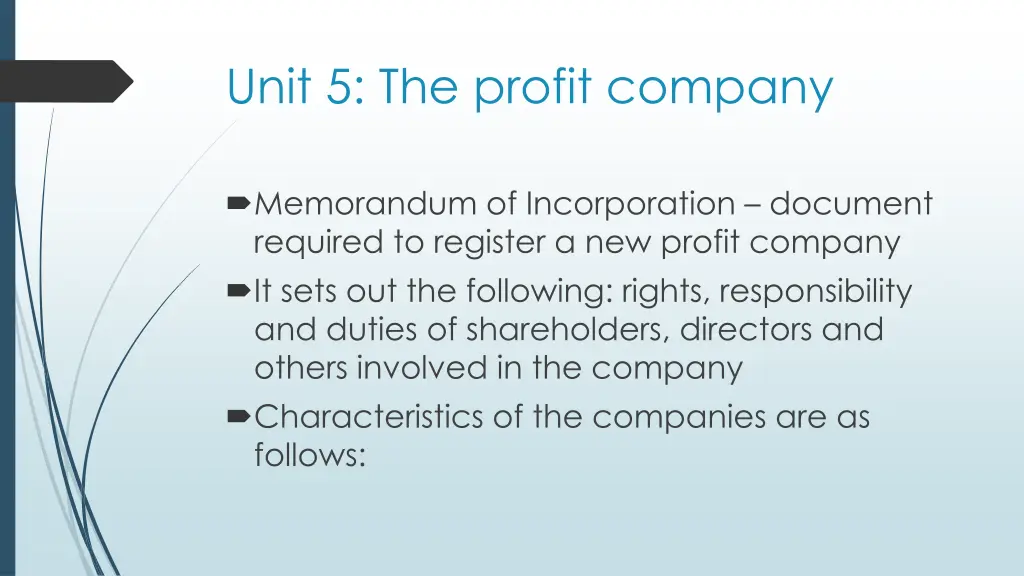 unit 5 the profit company 2