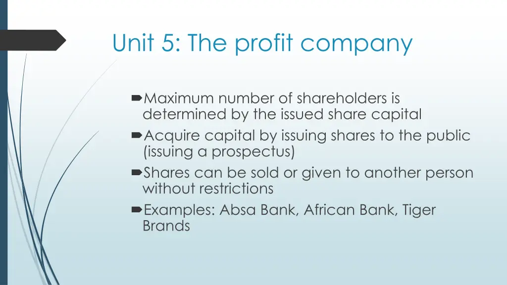 unit 5 the profit company 6