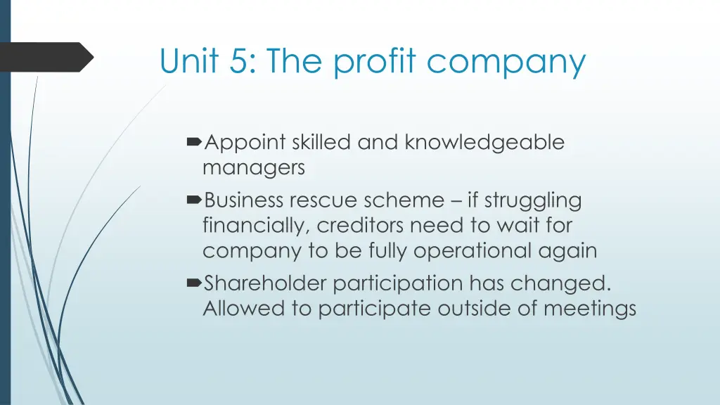 unit 5 the profit company 9