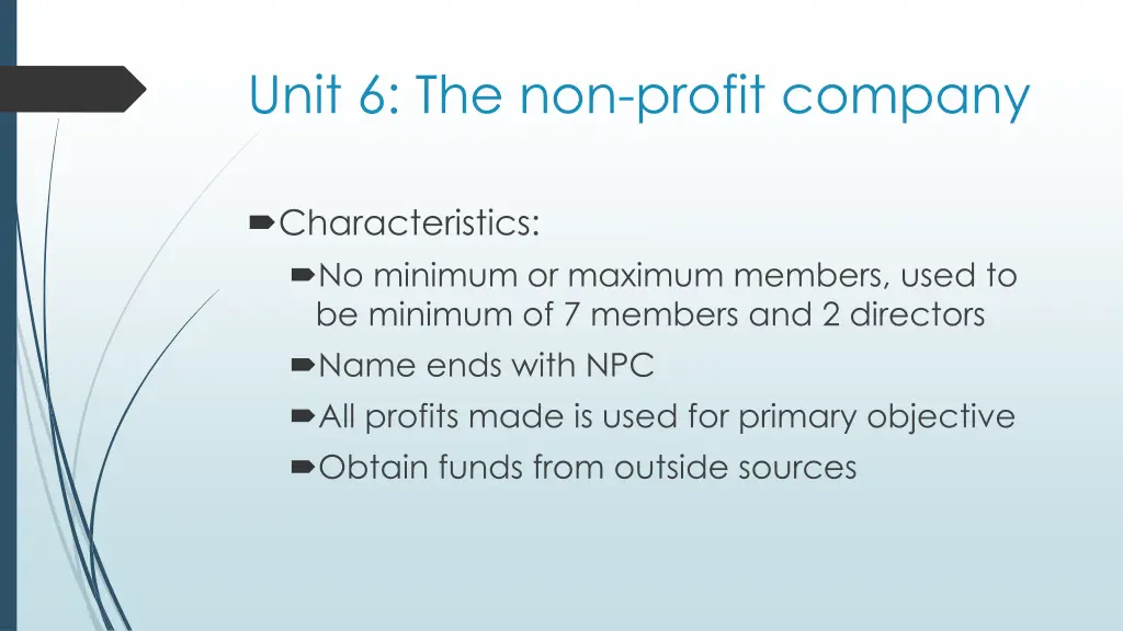 unit 6 the non profit company 1
