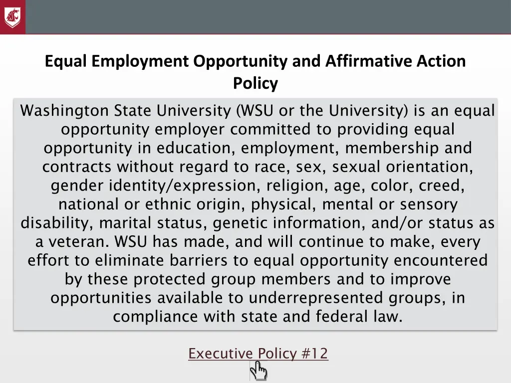 equal employment opportunity and affirmative