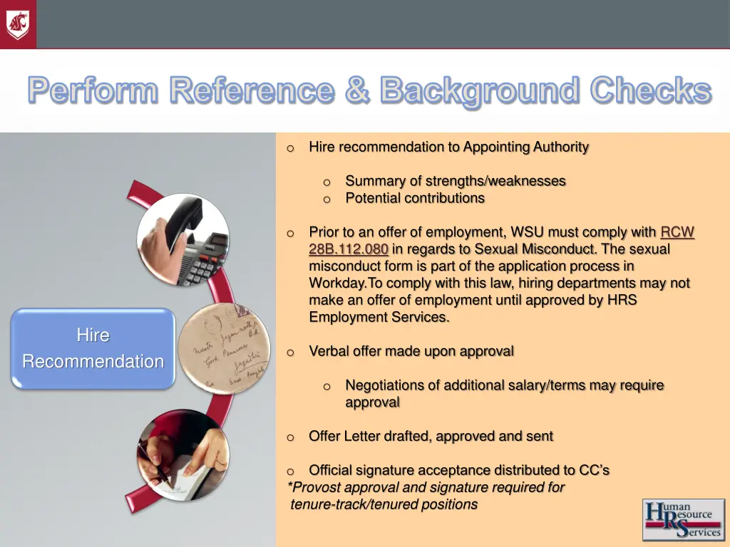 perform reference background checks