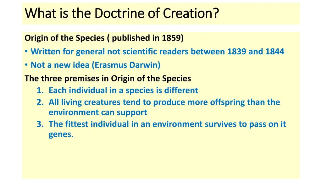 what is the doctrine of creation what 3