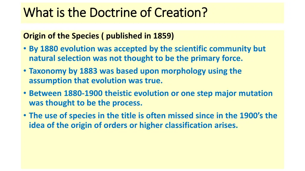 what is the doctrine of creation what 4