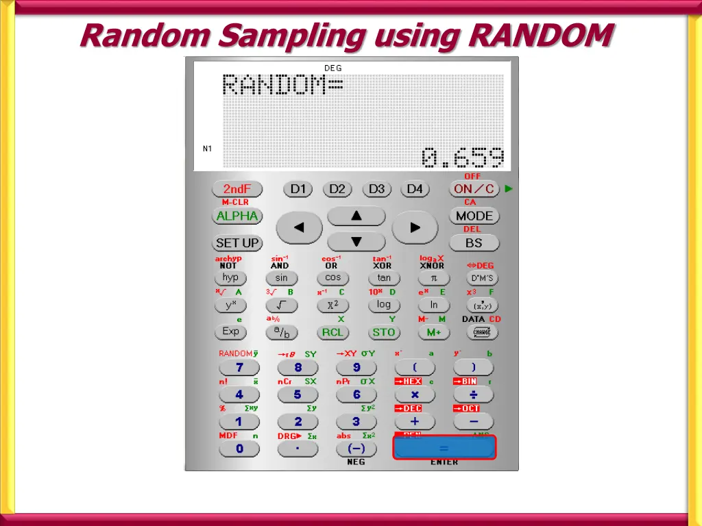 random sampling using random 10