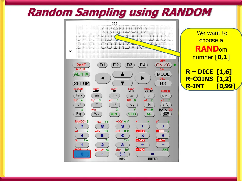 random sampling using random 2