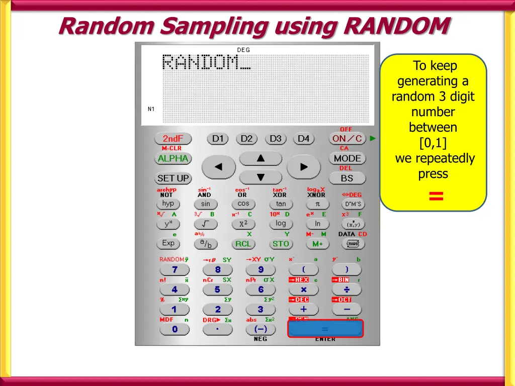 random sampling using random 3
