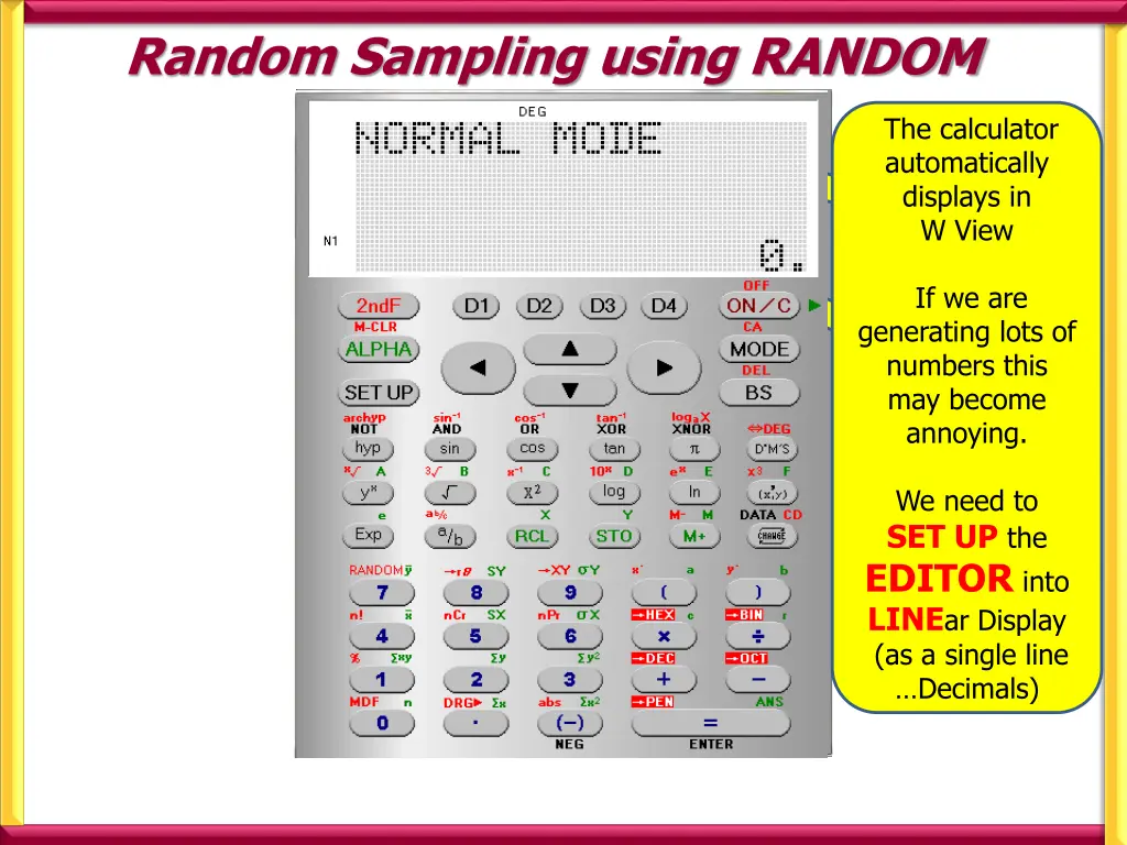 random sampling using random 6