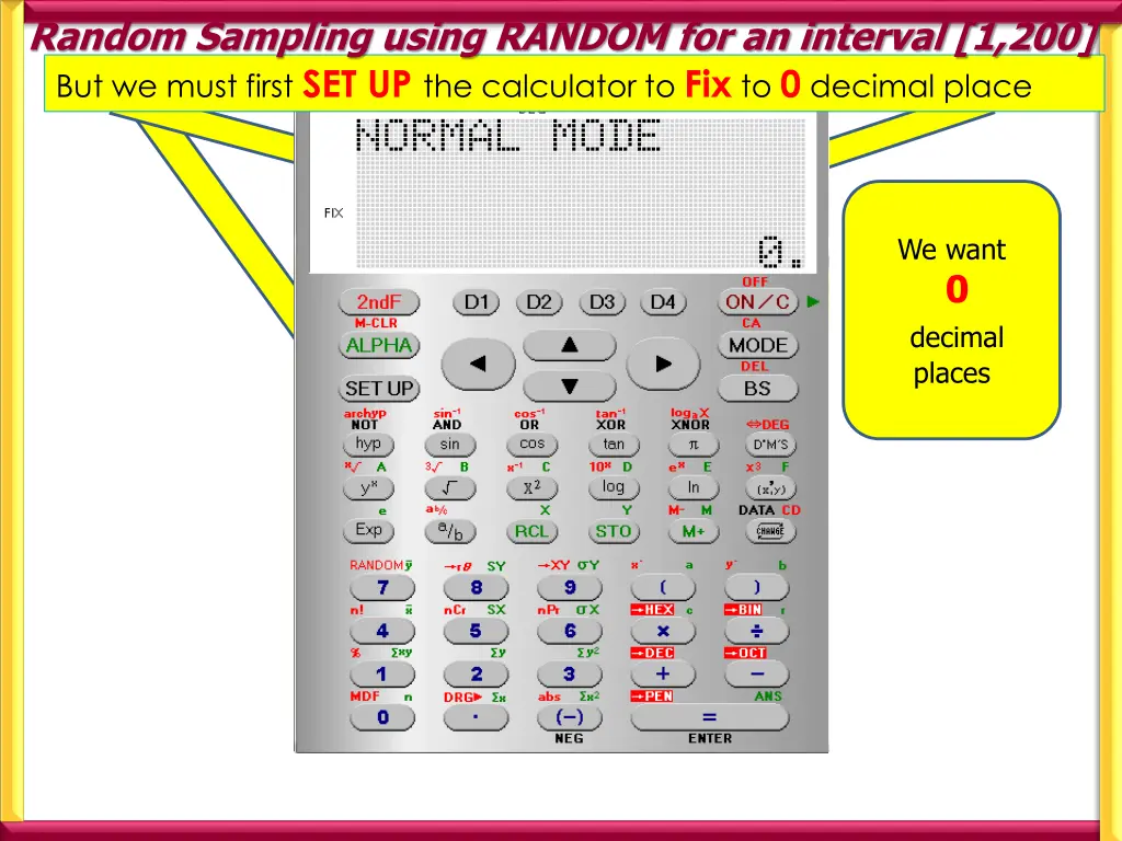random sampling using random for an interval 1 200 1