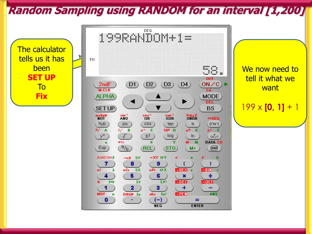 random sampling using random for an interval 1 200 2