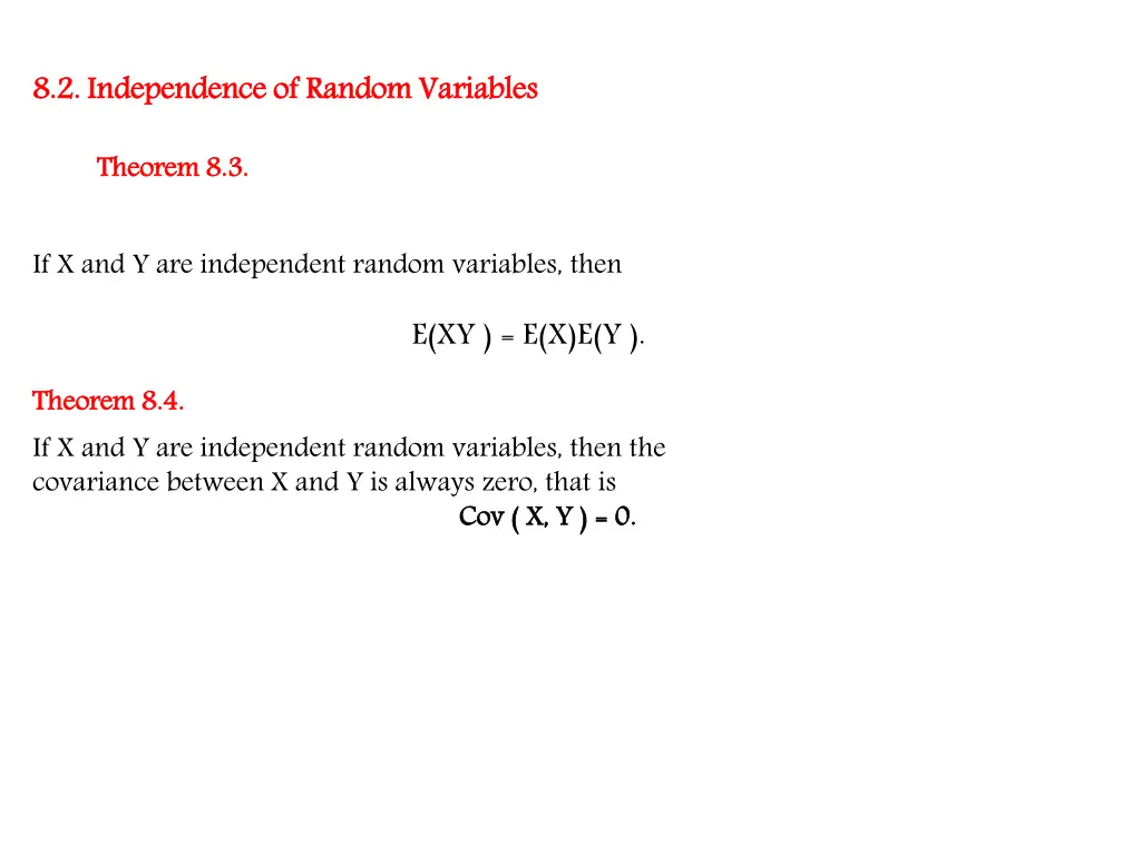8 2 independence of random variables