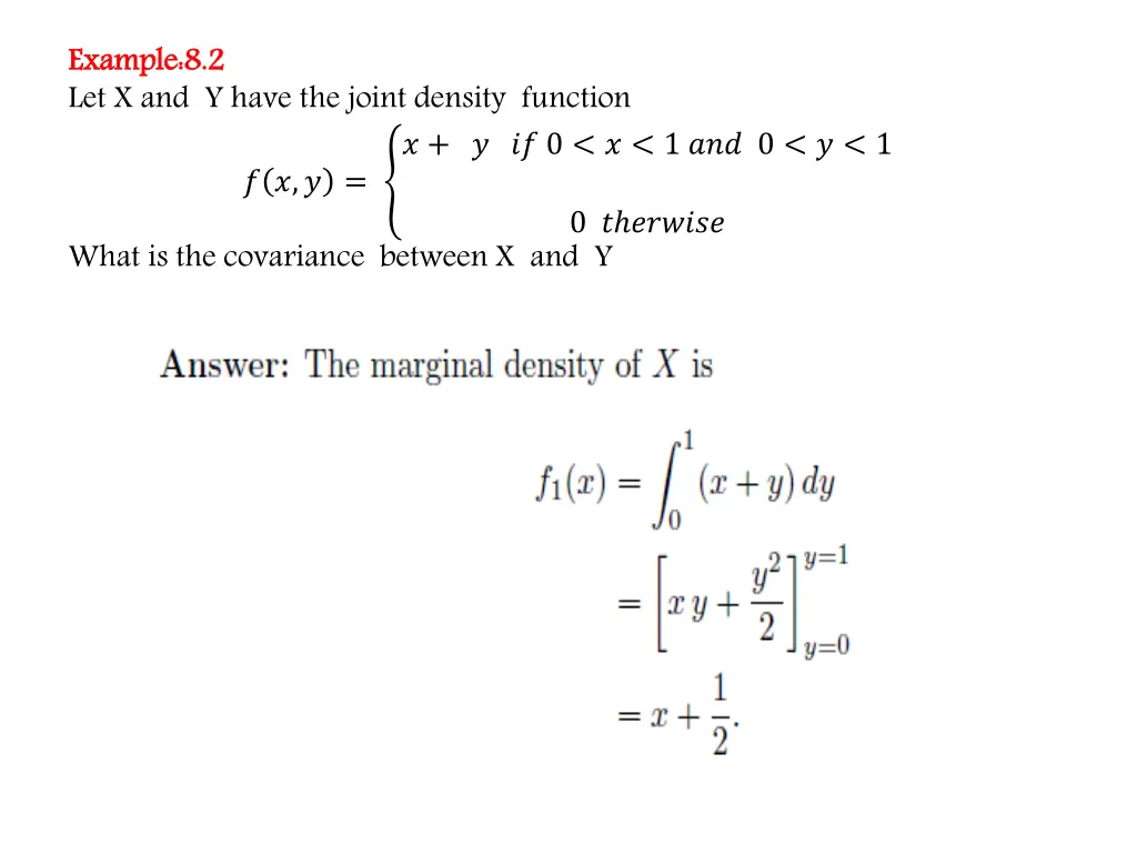 example 8 2 let x and y have the joint density