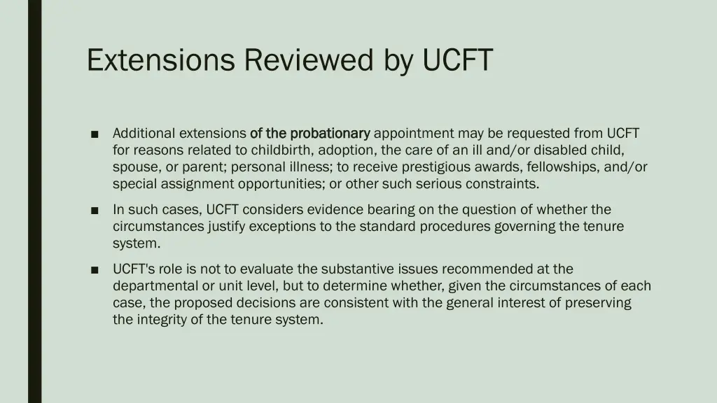 extensions reviewed by ucft