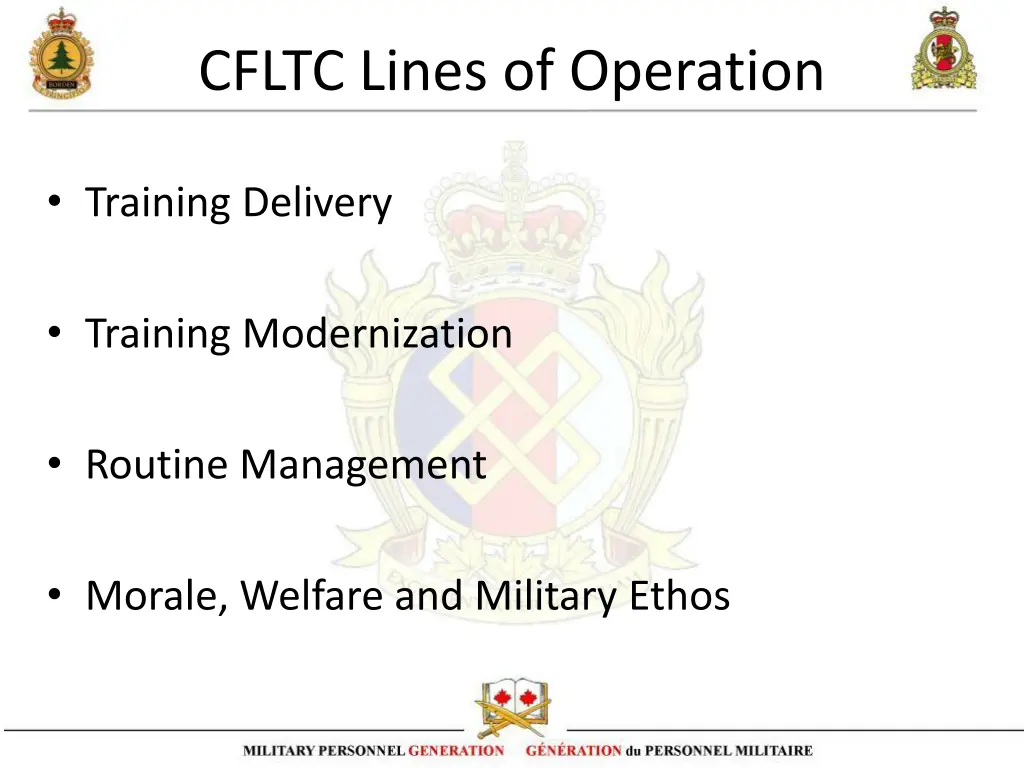 cfltc lines of operation