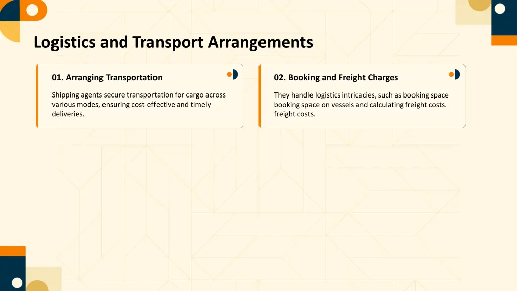 logistics and transport arrangements