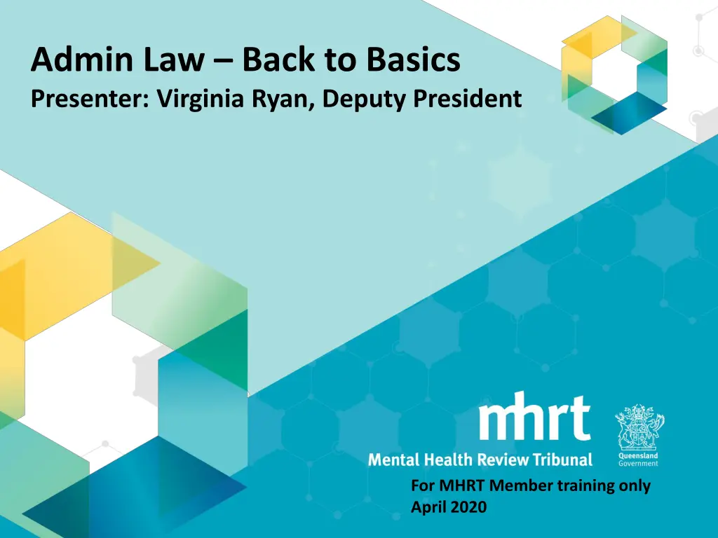 admin law back to basics presenter virginia ryan