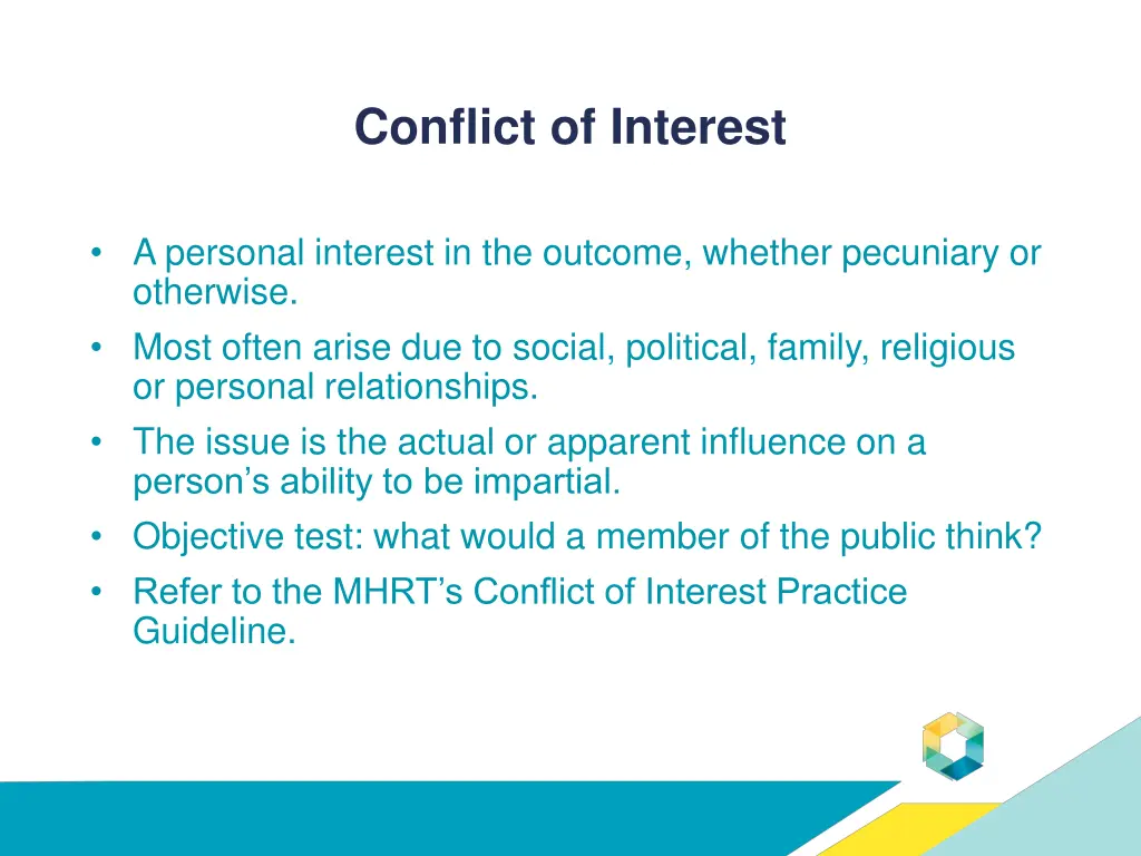 conflict of interest