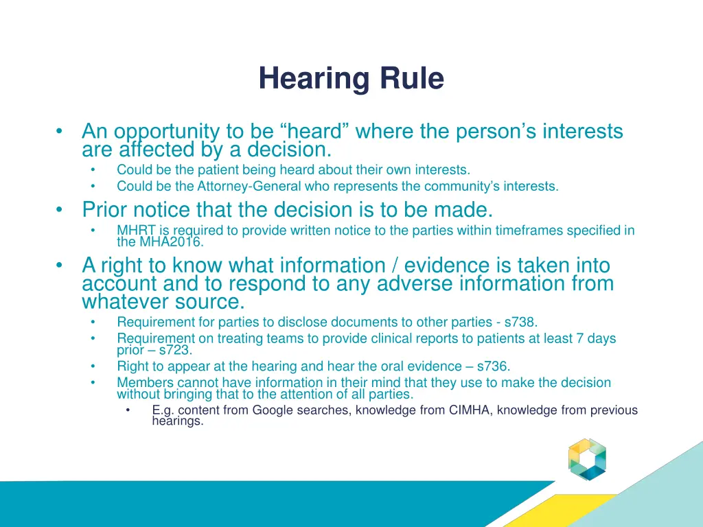 hearing rule