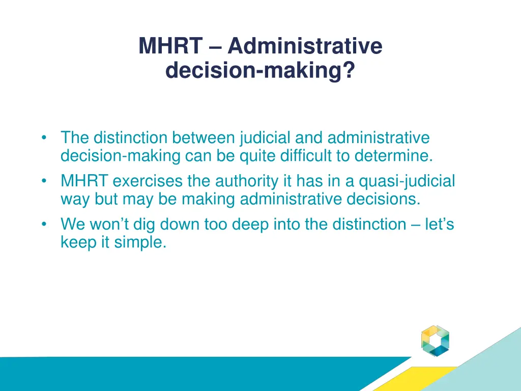 mhrt administrative decision making