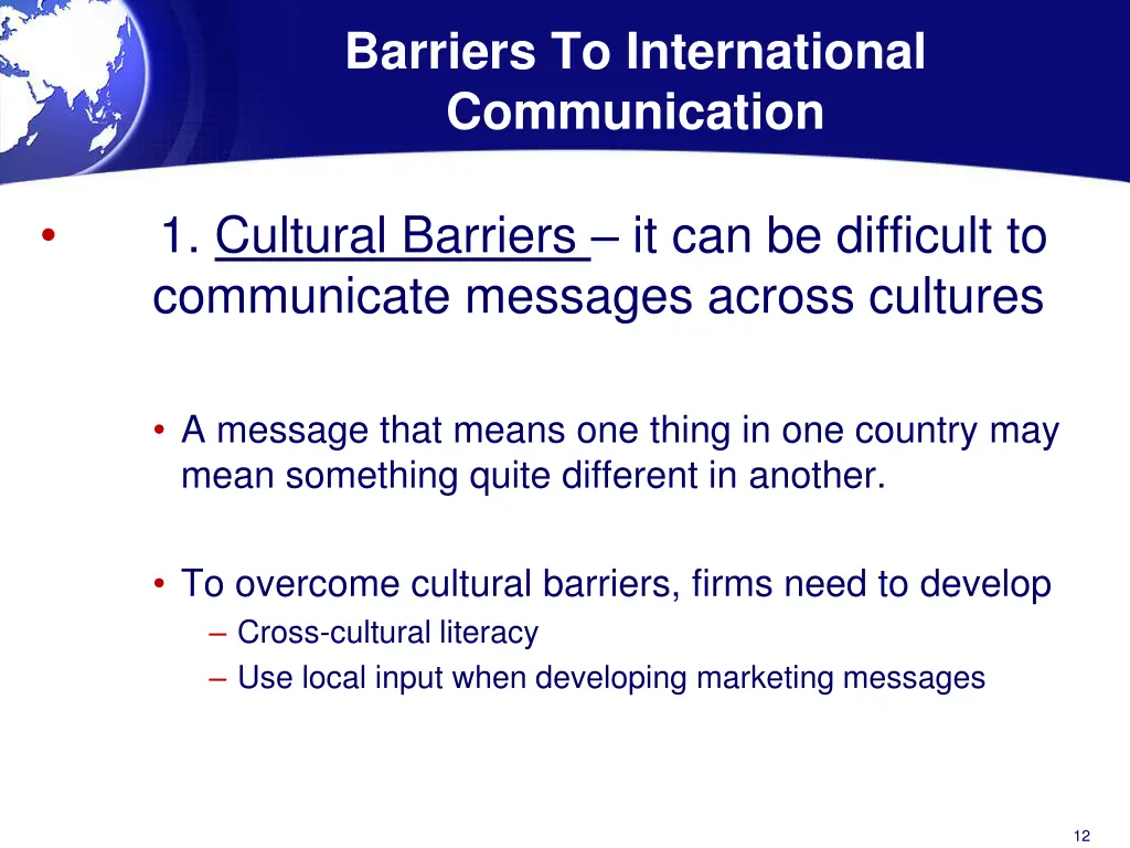 barriers to international communication 1