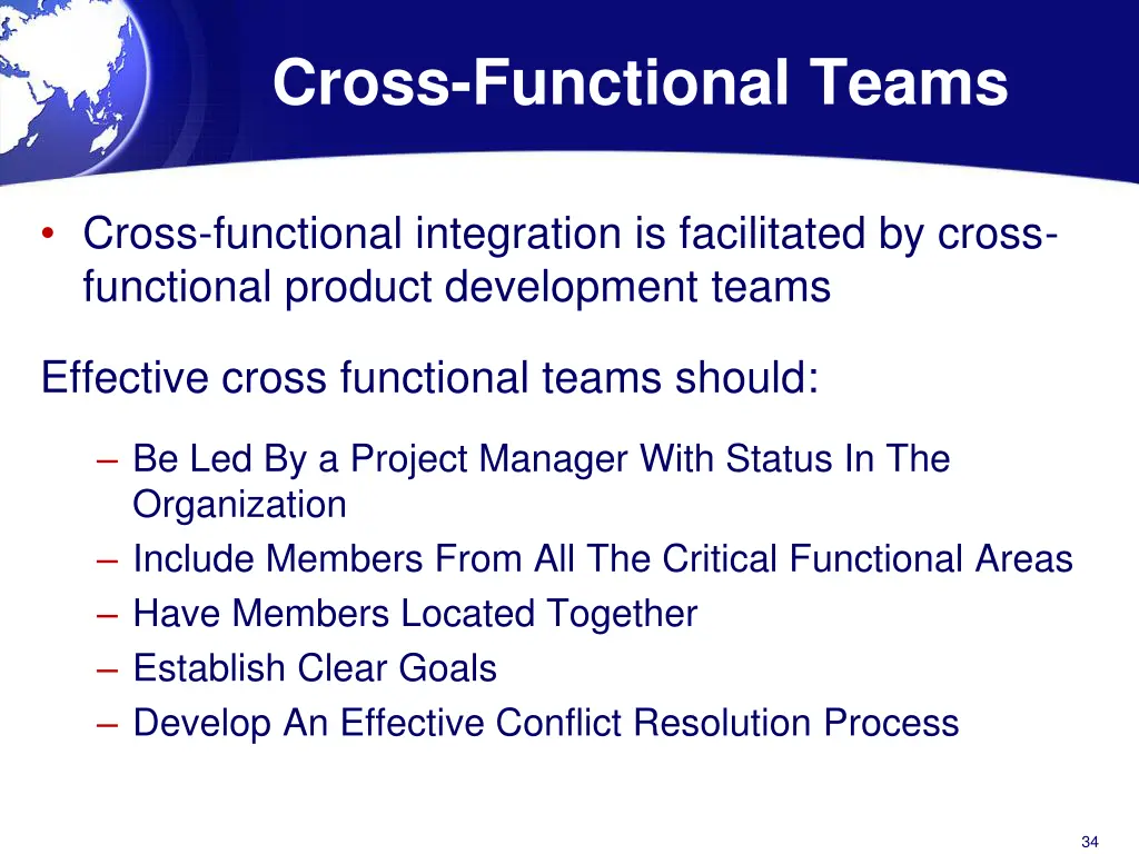 cross functional teams