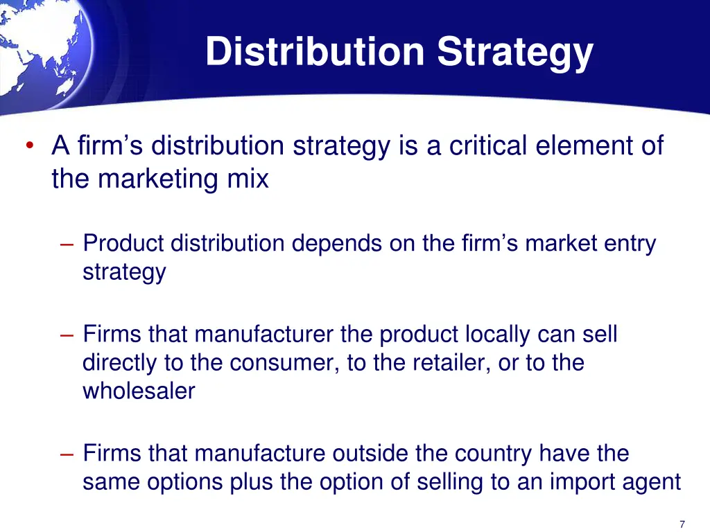 distribution strategy