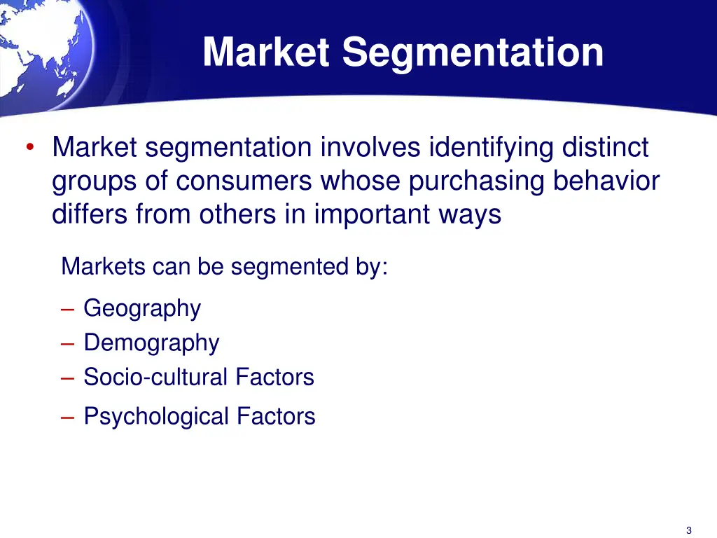 market segmentation