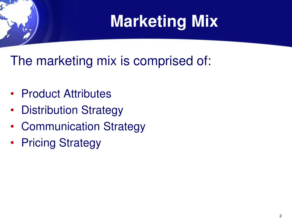 marketing mix