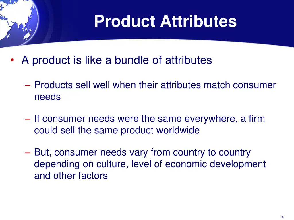 product attributes