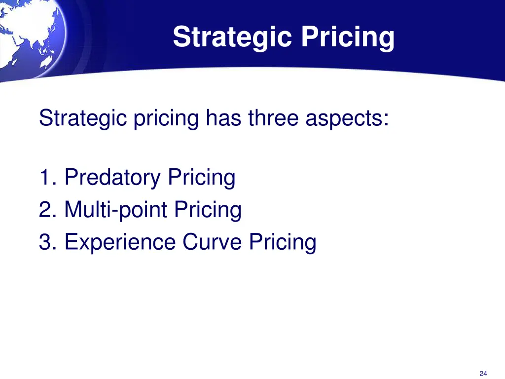 strategic pricing